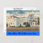 Washington, Cook's Spaans Inn, Seattle-Tacoma Briefkaart (Voorkant / Achterkant)