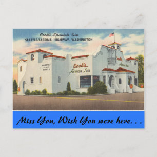 Washington, Cook's Spaans Inn, Seattle-Tacoma Briefkaart