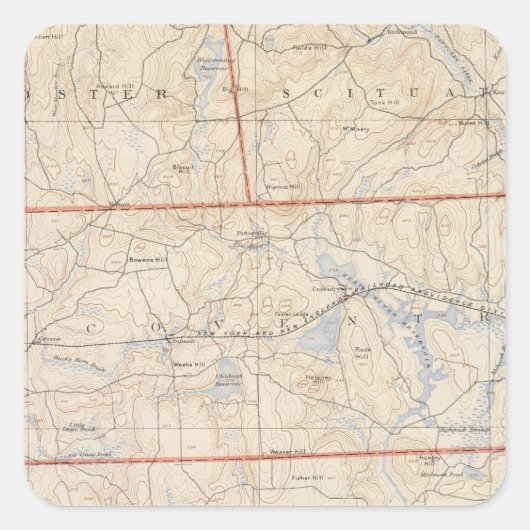 Washington Country, Rhode Island Vierkante Sticker (Voorkant)
