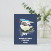 Washington county Maine Kaart (Staand voorkant)