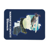 Washington county Maine Kaart Magneet (Horizontaal)