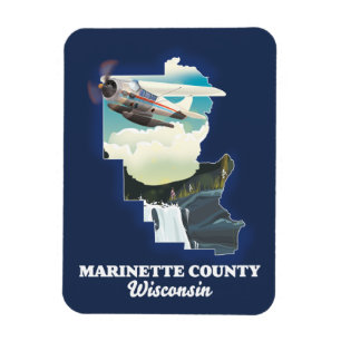 Washington county Maine Kaart Magneet