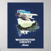 Washington county Maine Map Poster (Voorkant)