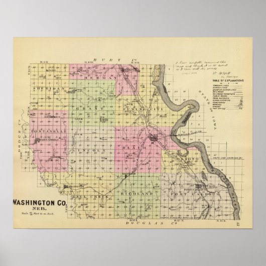 Washington County, Nebraska Poster (Voorkant)