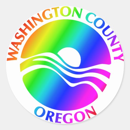 Washington County Pride Stickers - Klein 1,5 inch (Voorkant)
