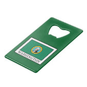 Washington Creditkaart Flessenopener (Voorkant Gekanteld)