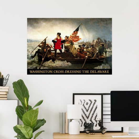 Washington Cross-Dressing Delaware Poster (Thuiskantoor)