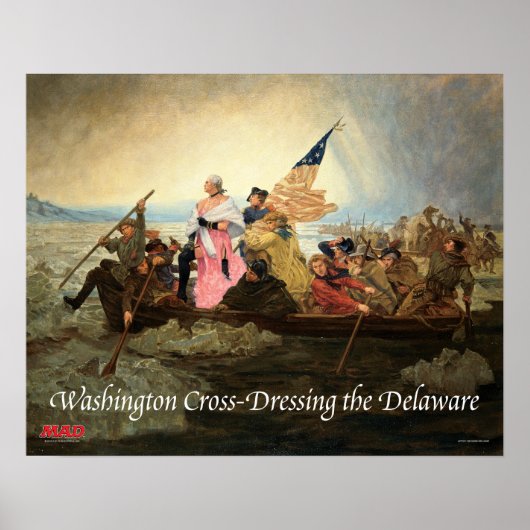 Washington Cross-Dressing the Delaware Poster (Voorkant)