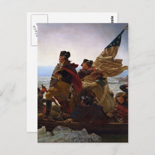 Washington Crossing Delaware Art Briefkaart (Voorkant / Achterkant)