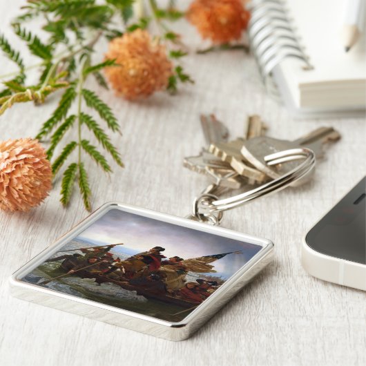 Washington Crossing Delaware Art Sleutelhanger (Zijkant)