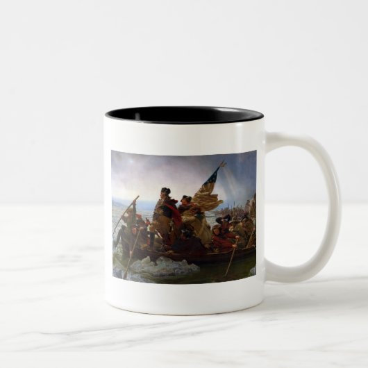 Washington Crossing Delaware Art Tweekleurige Koffiemok (Rechts)