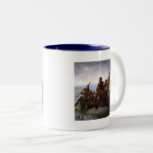 Washington Crossing Delaware Art Tweekleurige Koffiemok (Voorkant rechts)