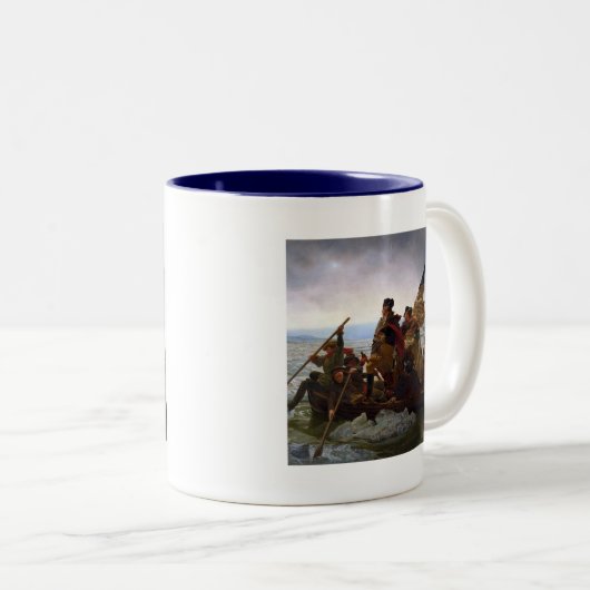 Washington Crossing Delaware Art Tweekleurige Koffiemok (Voorkant rechts)