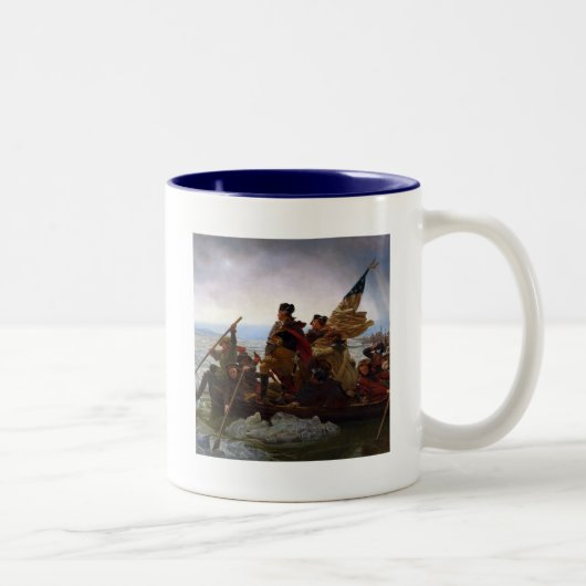 Washington Crossing Delaware Art Tweekleurige Koffiemok (Rechts)