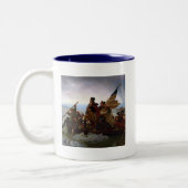Washington Crossing Delaware Art Tweekleurige Koffiemok (Links)
