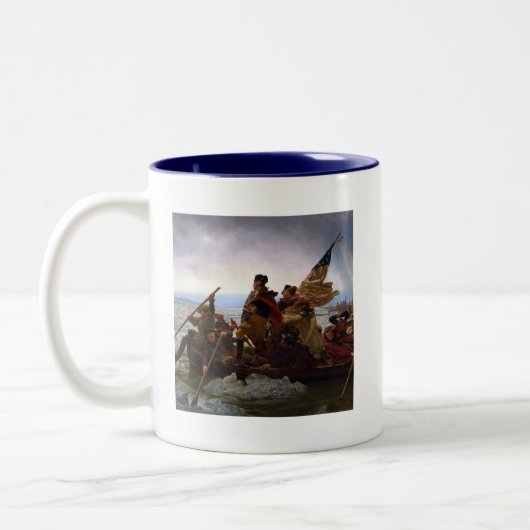 Washington Crossing Delaware Art Tweekleurige Koffiemok (Links)