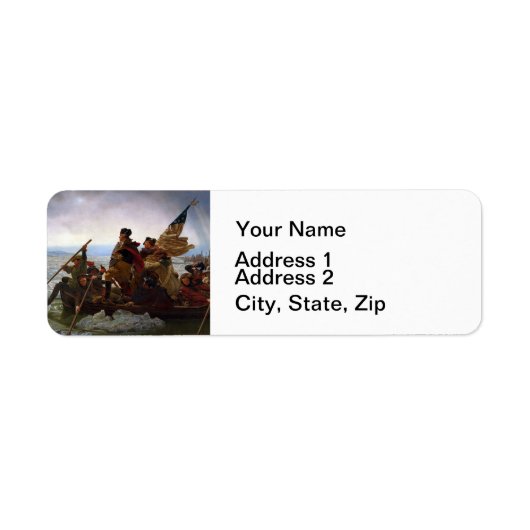 Washington Crossing Delaware Kunst Etiket (Voorkant)