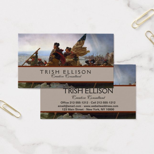 Washington Crossing Delaware Kunst Visitekaartje (Kantoor)