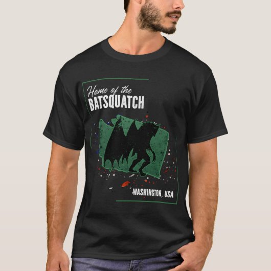 Washington - Cryptids huis van de Batsquatch T-shirt (Voorkant)
