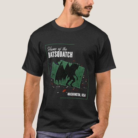 Washington Cryptids Huis van de Batsquatch T-shirt (Voorkant)
