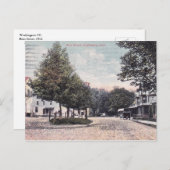 Washington CT, Main Street, 1914 Briefkaart (Voorkant / Achterkant)