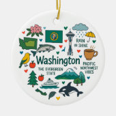 Washington Custom Family Trip Christmas Keramisch Ornament (Voorkant)