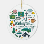 Washington Custom Family Trip Christmas Keramisch Ornament (Links)