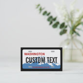 Washington custom licentie bord visitekaartje (Staand voorkant)
