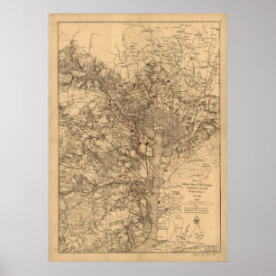 Washington D.C. - 1865 Poster