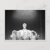 Washington, D.C. - Abraham Lincoln Standbeeld Ansi Uitnodiging Briefkaart (Voorkant)