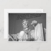 Washington D.C. - Abraham Lincoln Statue Briefkaar Uitnodiging Briefkaart (Voorkant / Achterkant)