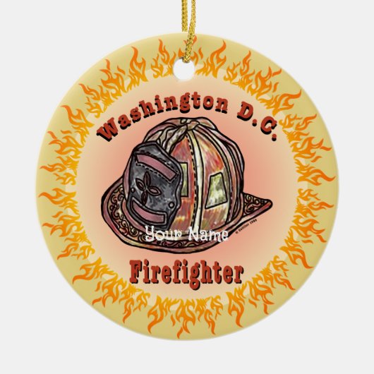 Washington D.C. Brandweerman ornament (Voorkant)