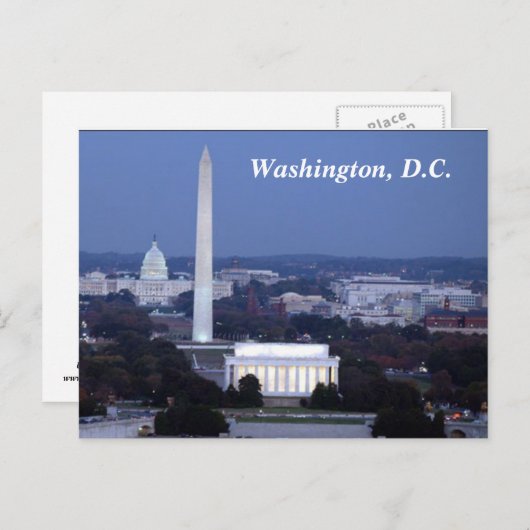 Washington D.C. Briefkaart (Voorkant / Achterkant)