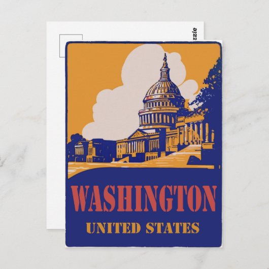 Washington D.C. Briefkaart (Voorkant / Achterkant)
