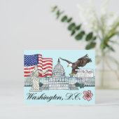 Washington D.C. Briefkaart Illustratie (Staand voorkant)