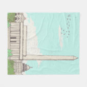 Washington D.C. Capital of the USA Landmarks Fleece Deken (Voorkant (Horizontaal))