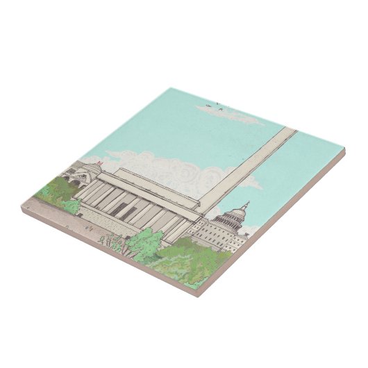 Washington D.C. Capital of the USA Landmarks Tegeltje (Zijkant)