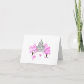 Washington D.C./Capitol/Cherry Blossom Notecard Bedankkaart (Voorkant)