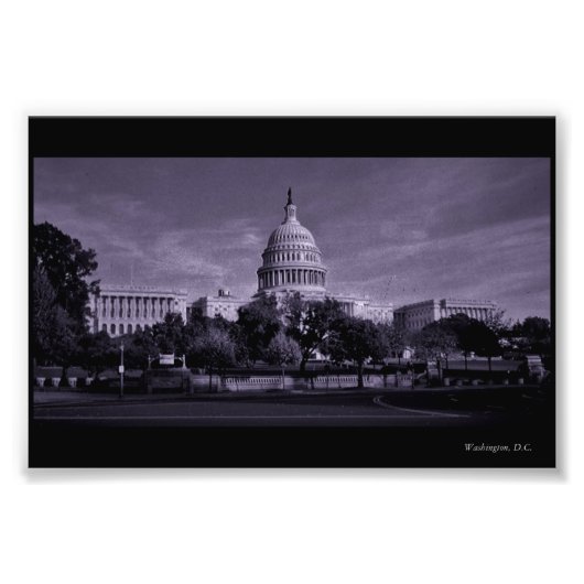 Washington D.C. Capitol Foto Afdruk (Voorkant)