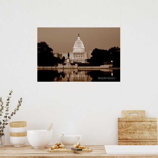 Washington D.C. - Capitol Poster (Keuken)