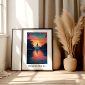 Washington D.C. Capitol Sunset Poster