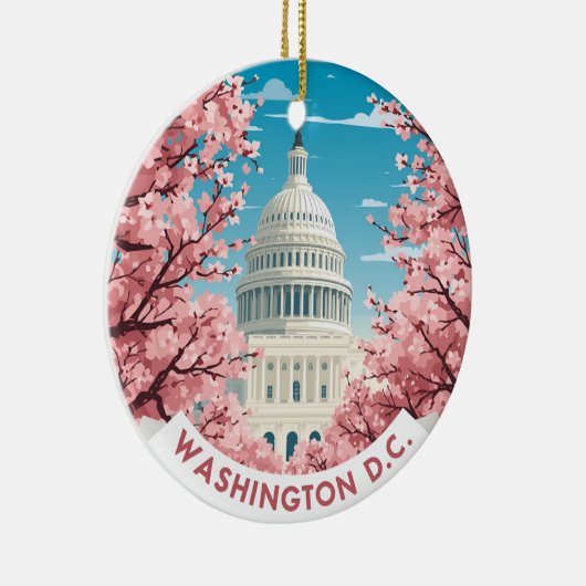  Washington D.C. Cherry Blossom Keramisch Ornament (Rechts)