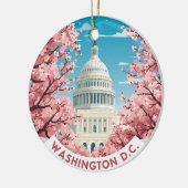 Washington D.C. Cherry Blossom Keramisch Ornament (Links)