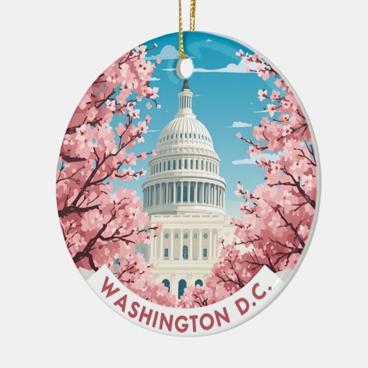  Washington D.C. Cherry Blossom Keramisch Ornament (Links)