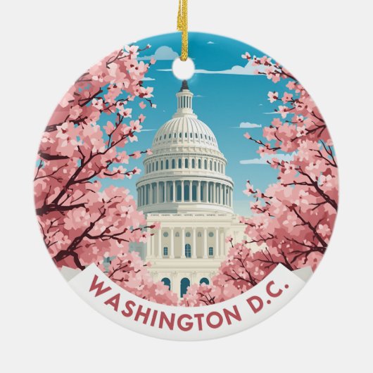  Washington D.C. Cherry Blossom Keramisch Ornament (Achterkant)