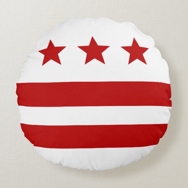 Washington D.C. City flag Rond Kussen (Voorkant)