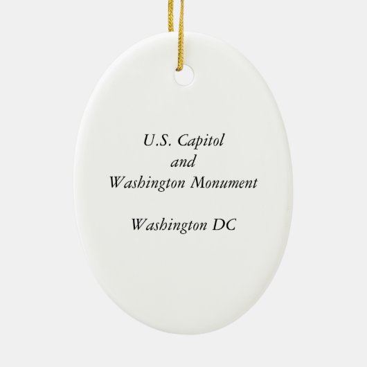Washington D.C. Collectible Ornament (Achterkant)