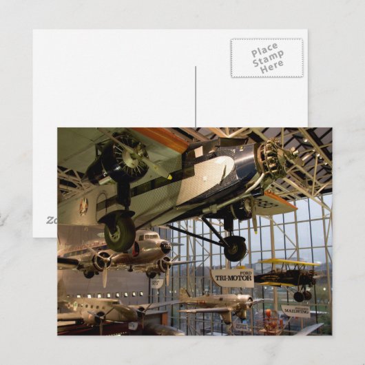 WASHINGTON, D.C. DE V.S. Binnen getoond vliegtuig Briefkaart (Voorkant / Achterkant)