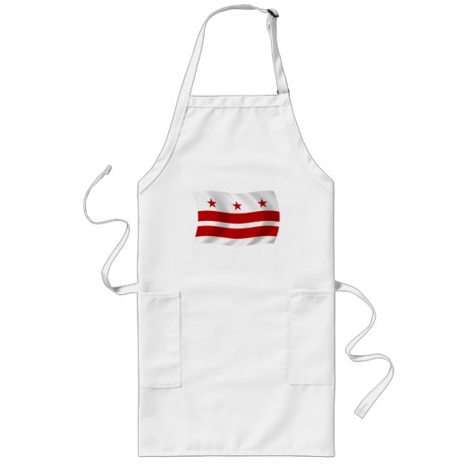 Washington D.C. Flag Apron Lang Schort (Voorkant)