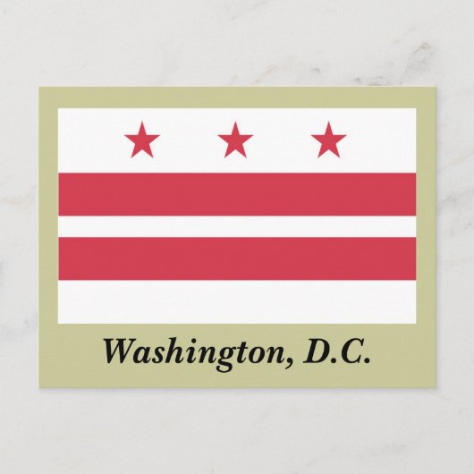 Washington D.C. Flag Briefkaart (Voorkant)